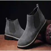 British Style Retro High-Top Khaki Ash Boots - KBC0249