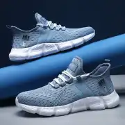 Mesh Breathable Soft Bottom Lightweight Hot Sky Blue Sneakers - KBC066